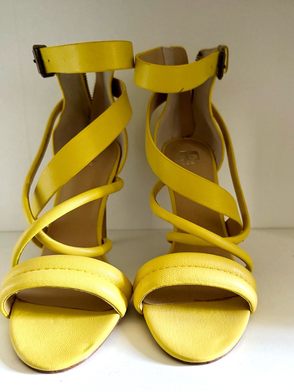 Joe's Jeans Yellow Strappy High Heels